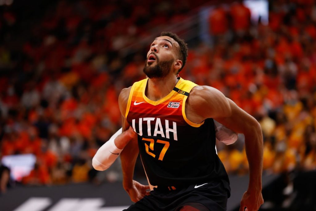 Rudy Gobert in maglia Jazz