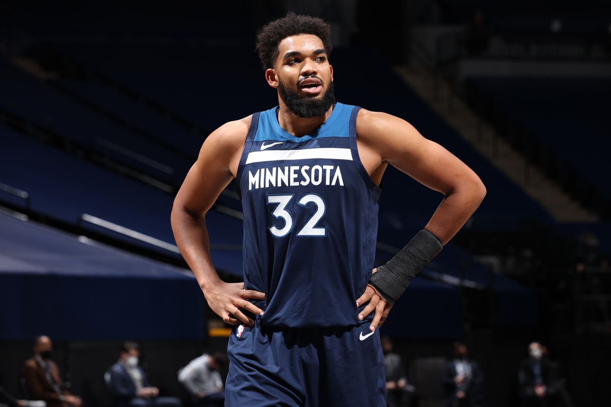 Karl-Anthony Towns in maglia T'wolves