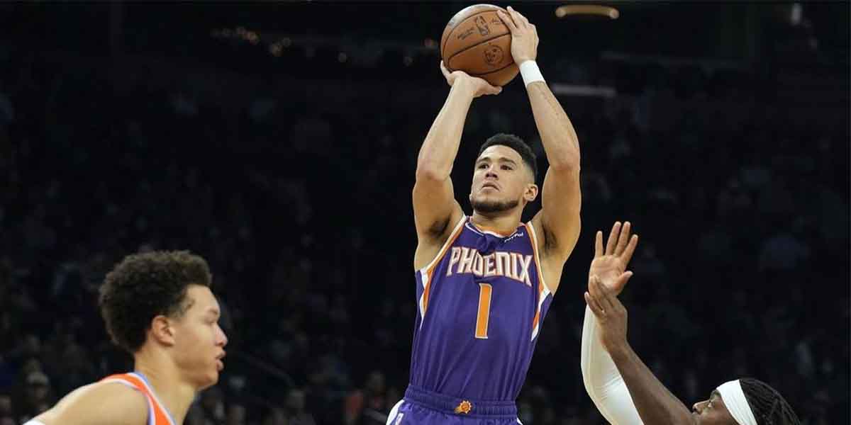 Devin Booker al tiro contro i Thunder