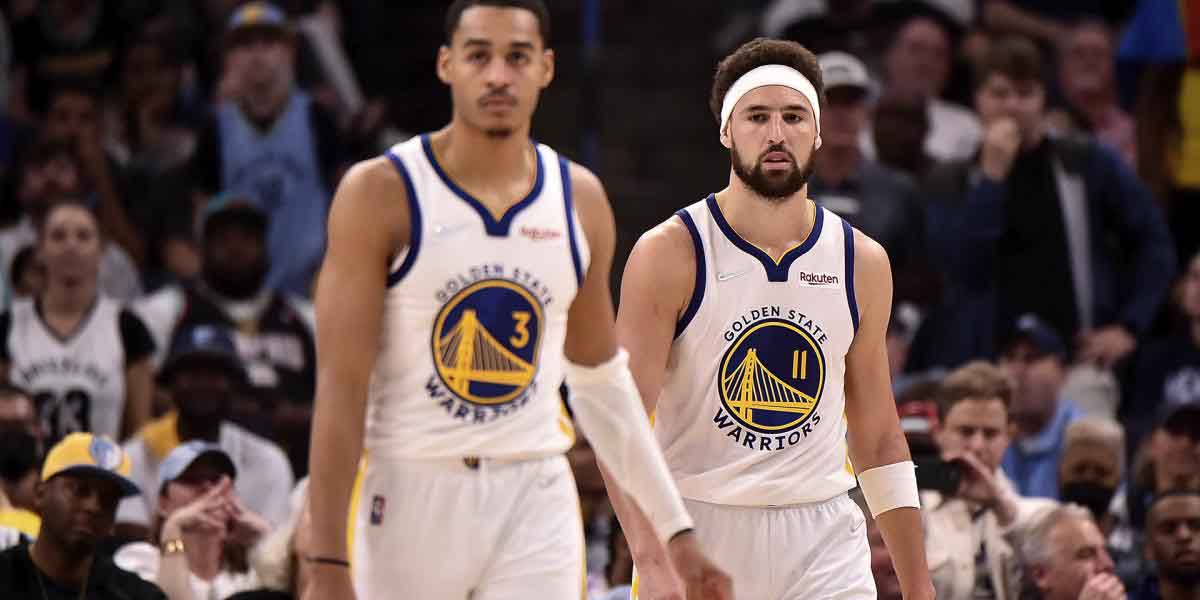 Jordan Poole e Klay Thompson