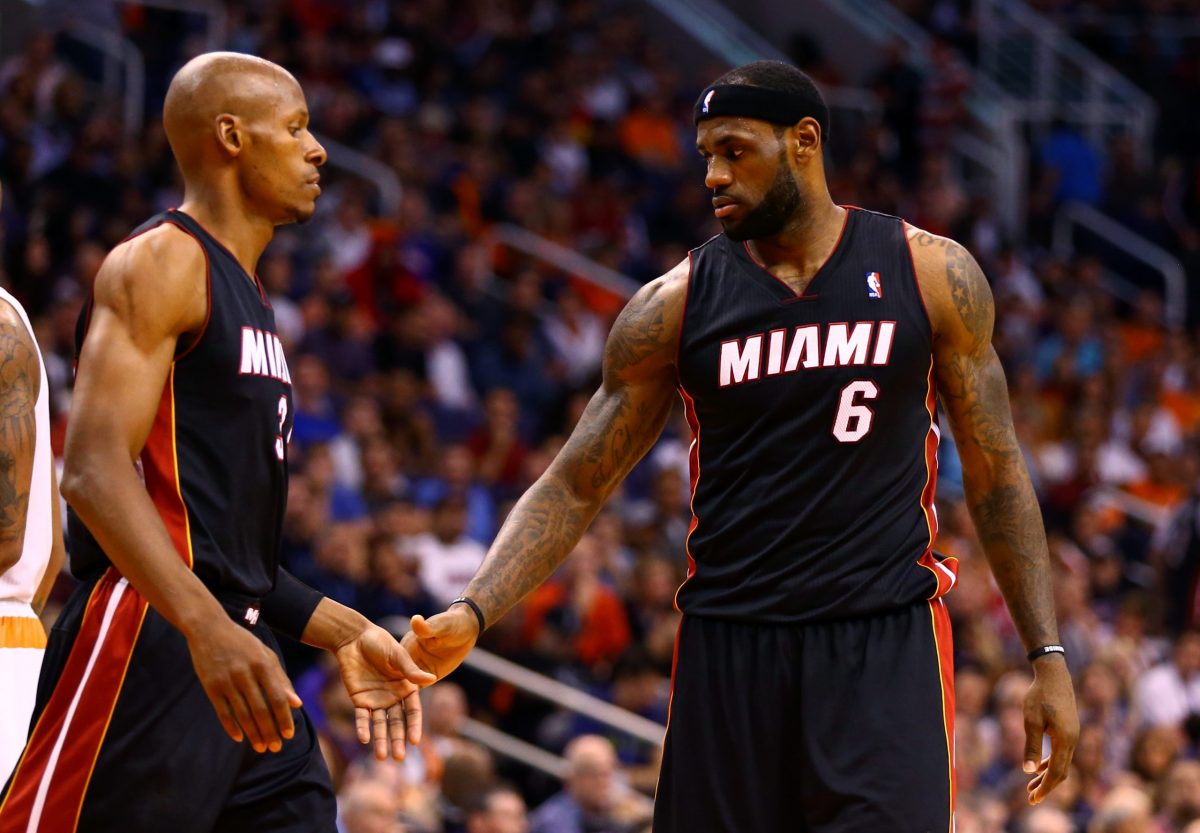 Ray Allen e LeBron James in maglia Heat