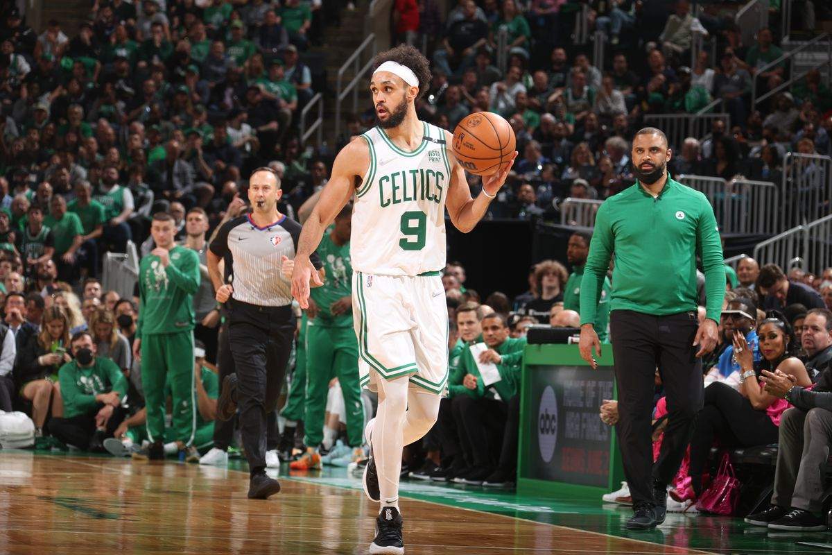 Derrick White in maglia Celtics