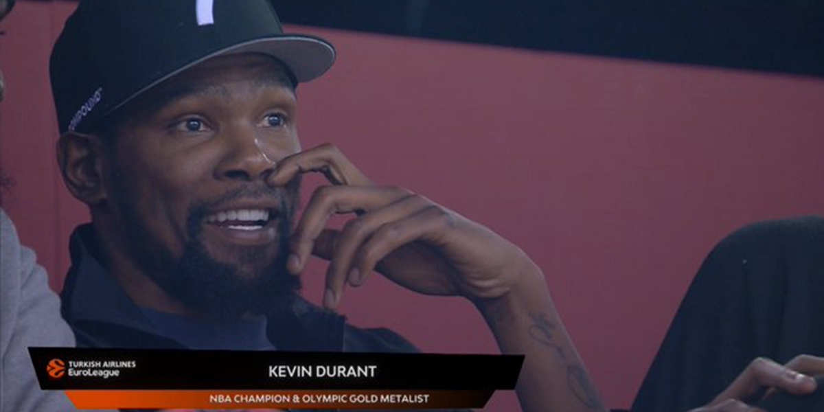 Kevin Durant ad una partita di Euoroleague