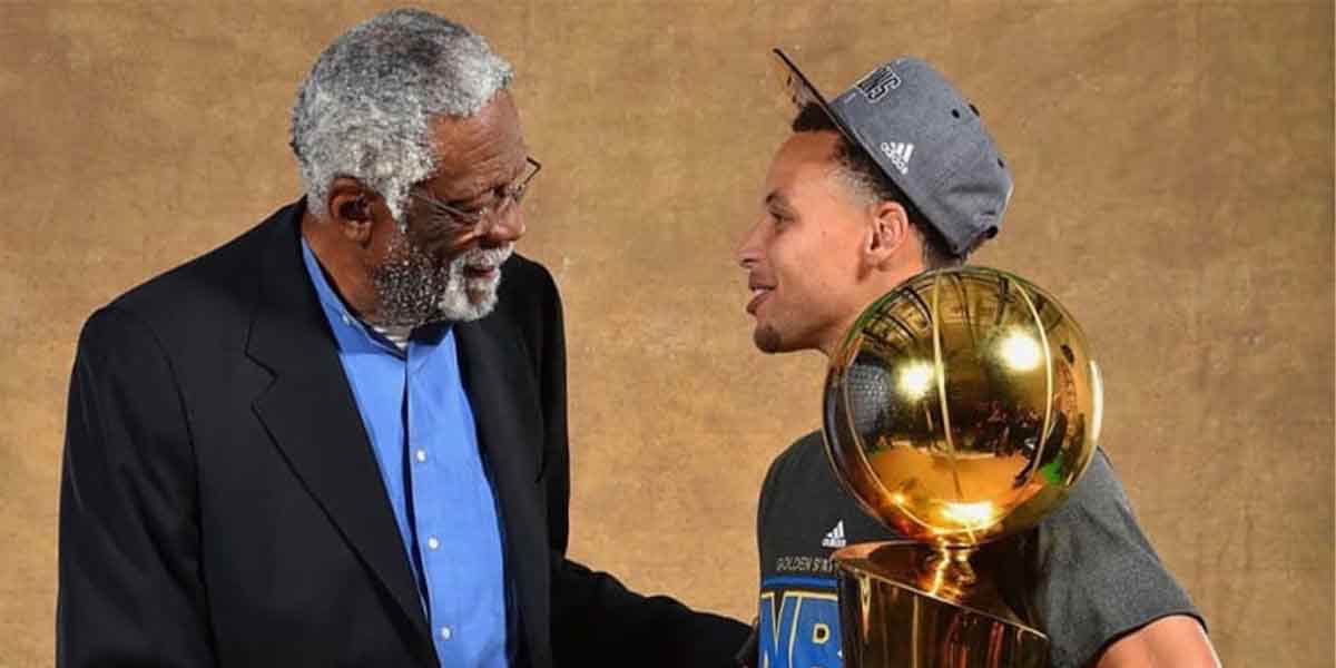Stephen Curry e Bill Russell