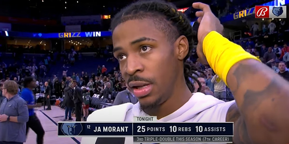 Ja Morant intervistato dopo la tripla doppio contro i Bucks
