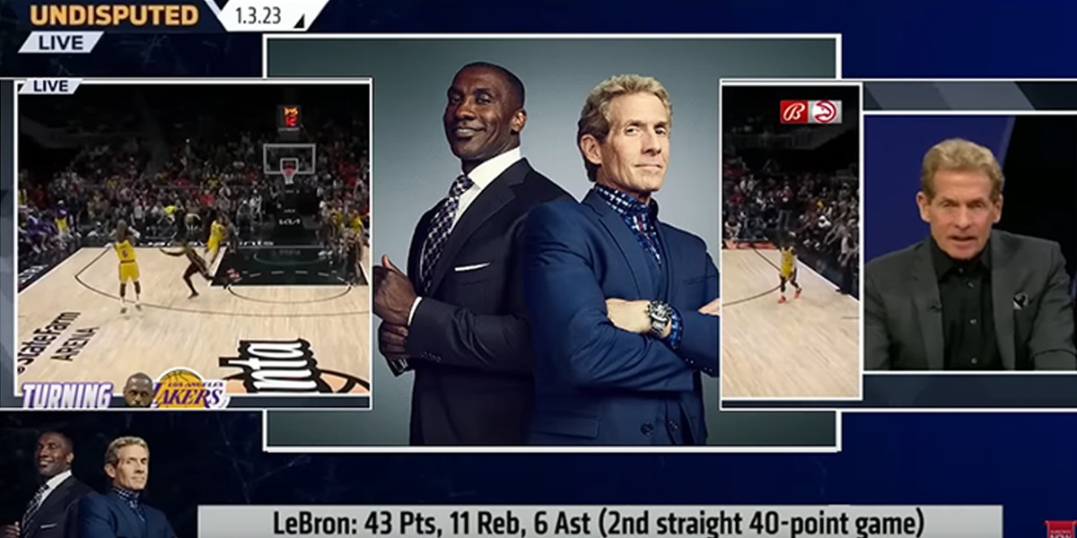 Skip Bayless durante una puntata di UNDISPUTED