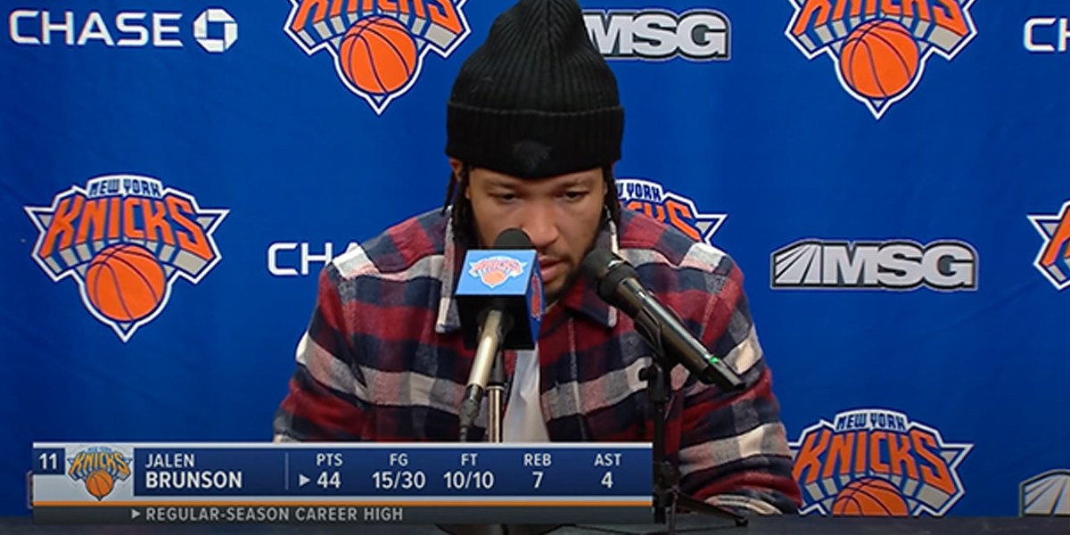 Jalen Brunson intervistato dopo i 44 punti contro i Bucks