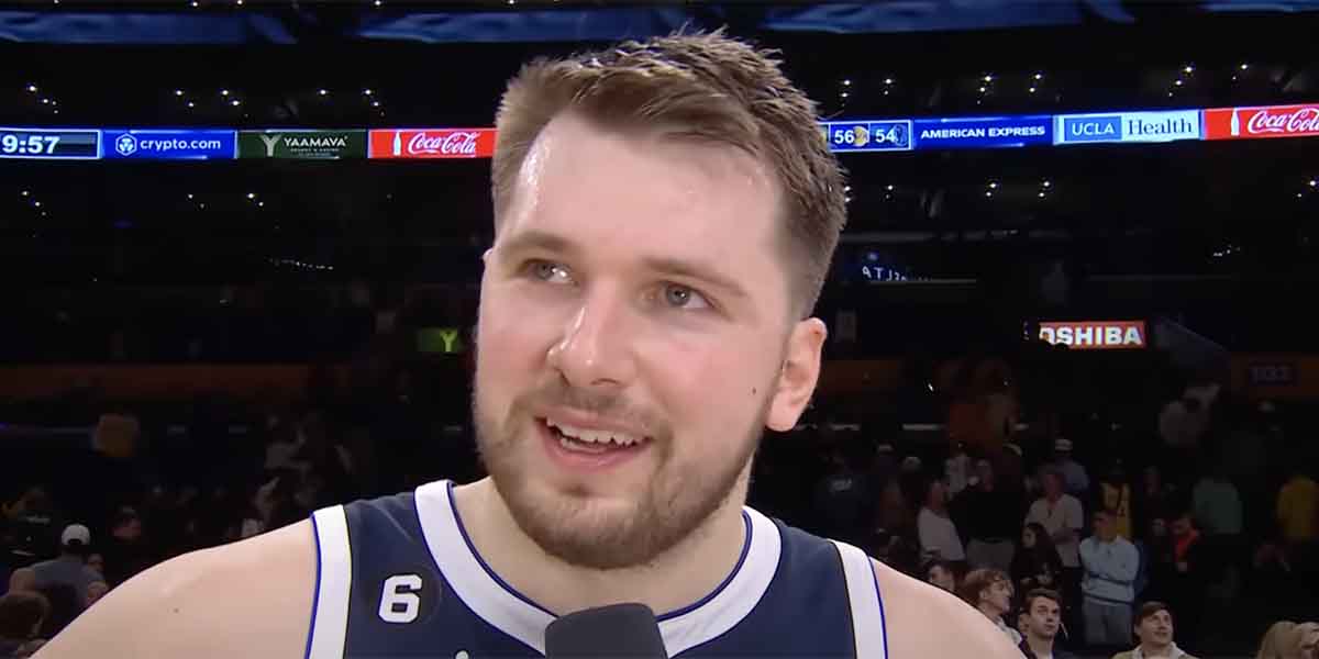 Luka Doncic dopo la vittoria con i Lakers