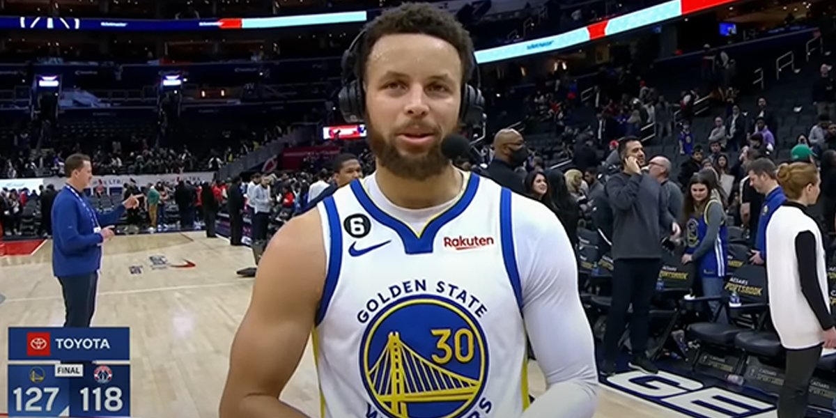 Steph Curry intervistato dopo i 41 punti agli Wizards