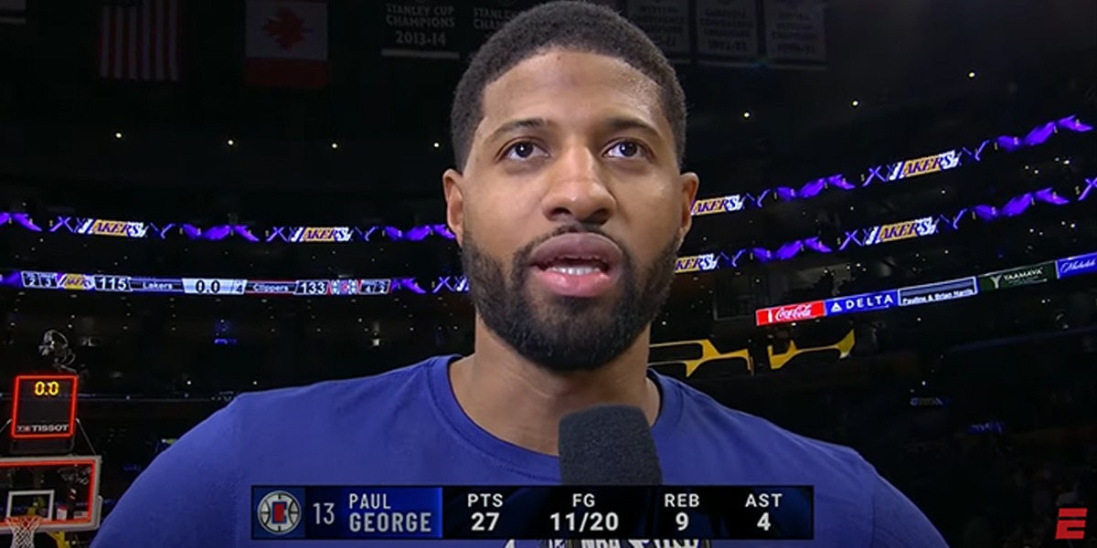 Paul George commenta la vittoria contro i Lakers