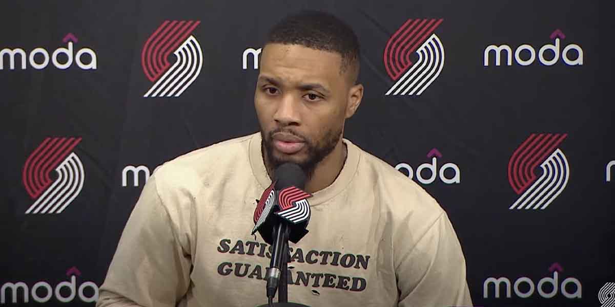 Damian Lillard dopo la vittoria contro gli Atlanta Hawks
