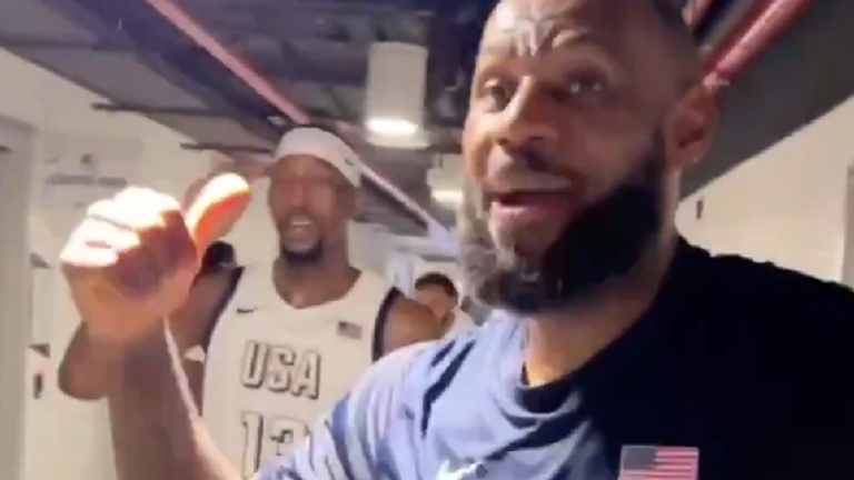 LeBron James Bam Adebayo Team USA