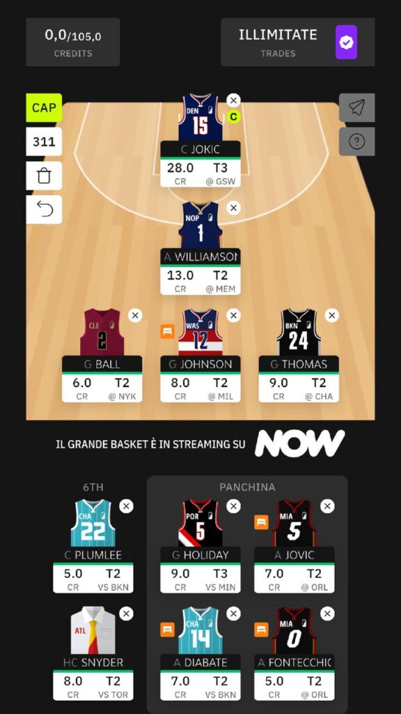 Squadra Fantabasket Dunkest Fantasy Pass Jokic