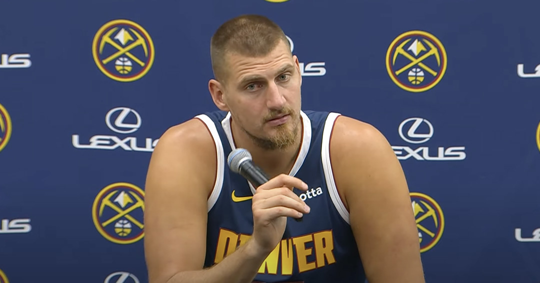 Nikola Jokic durante il media day della stagione NBA 2024/25