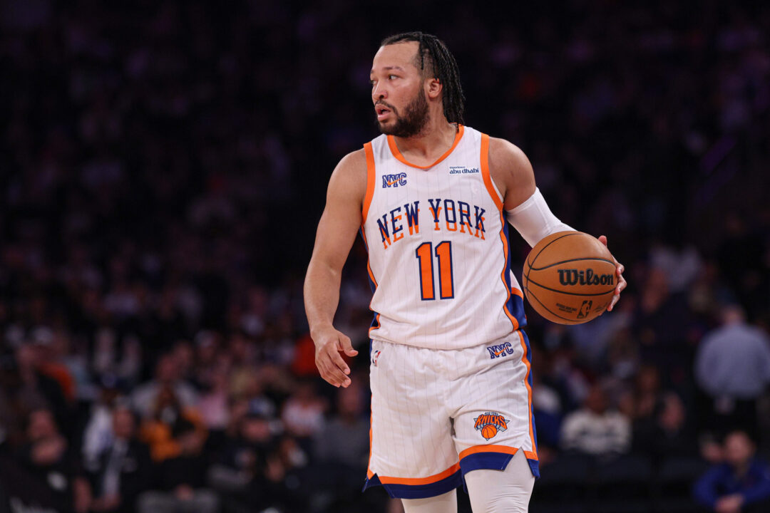 Jalen Brunson, New York Knicks, durante il match di Regular Season contro i Phoenix Suns