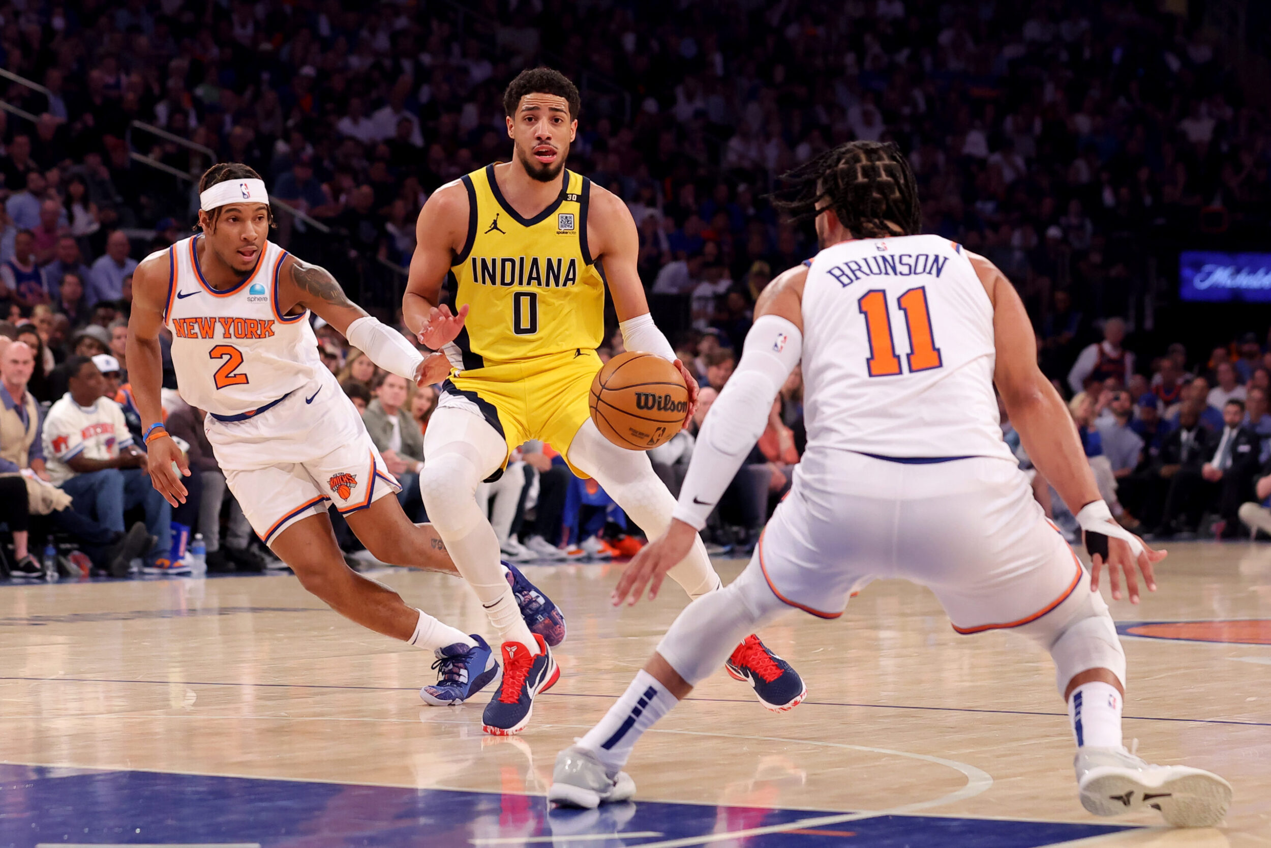 Tyrese Haliburton Jalen Brunson NBA Playoff Pacers Knicks