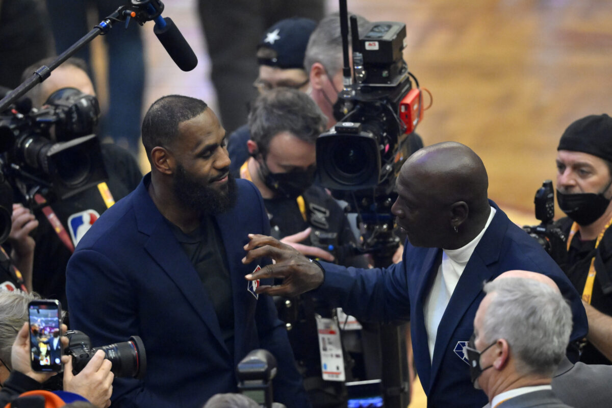 LeBron James insieme a Michael Jordan, All-Star Game 2022
