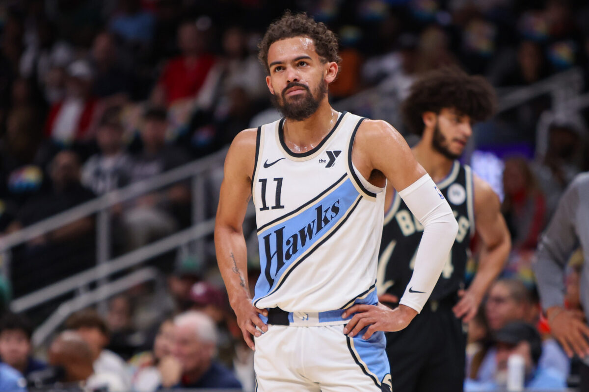 Trae Young con la maglia degli Atlanta Hawks