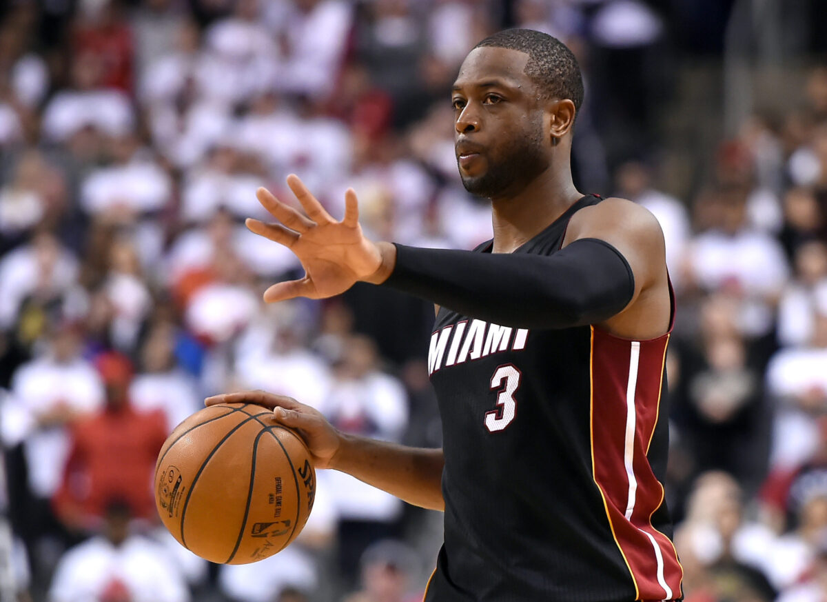 Dwyane Wade con la maglia dei Miami Heat