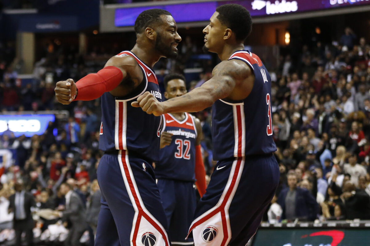 John Wall e Bradley Beal con la maglia dei Washington Wizards