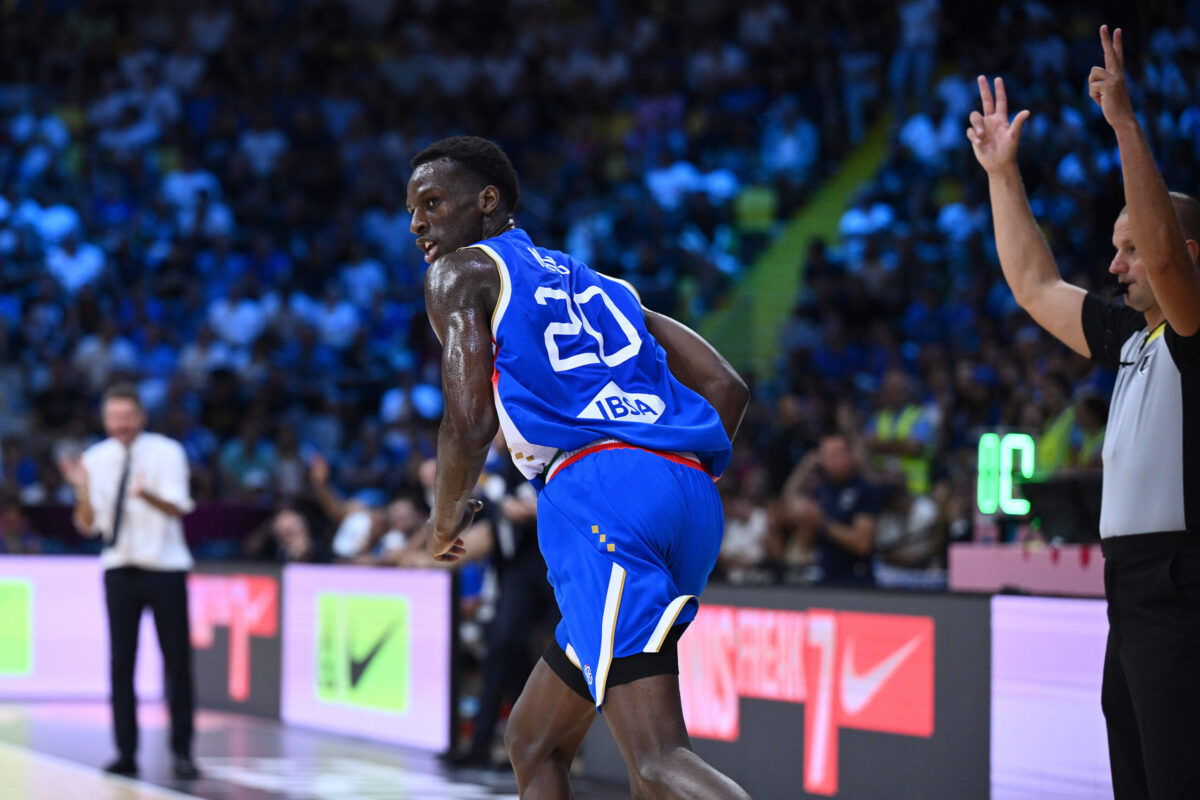 Saliou Niang in azionale con la maglia dell'Italbasket a EuroBasket 2025