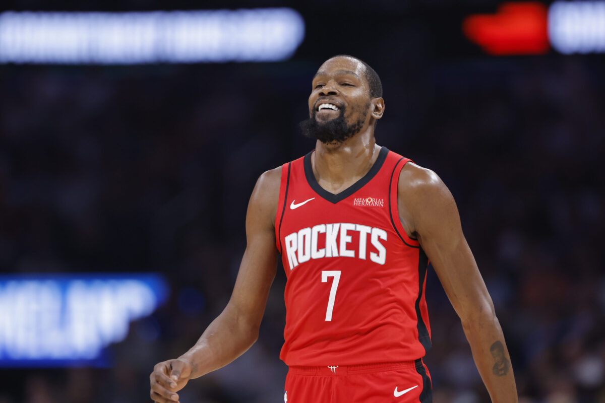 Kevin Durant al debutto con la maglia degli Houston Rockets
