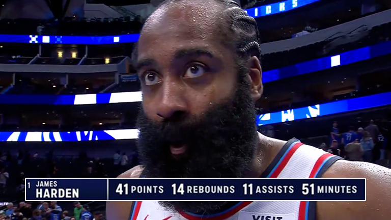 James Harden triple Double Mavs