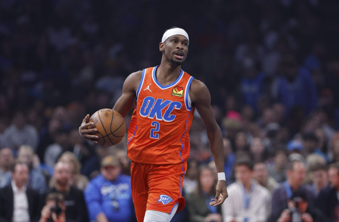 Shai Gilgeous-Alexander in azione con gli Oklahoma City Thunder