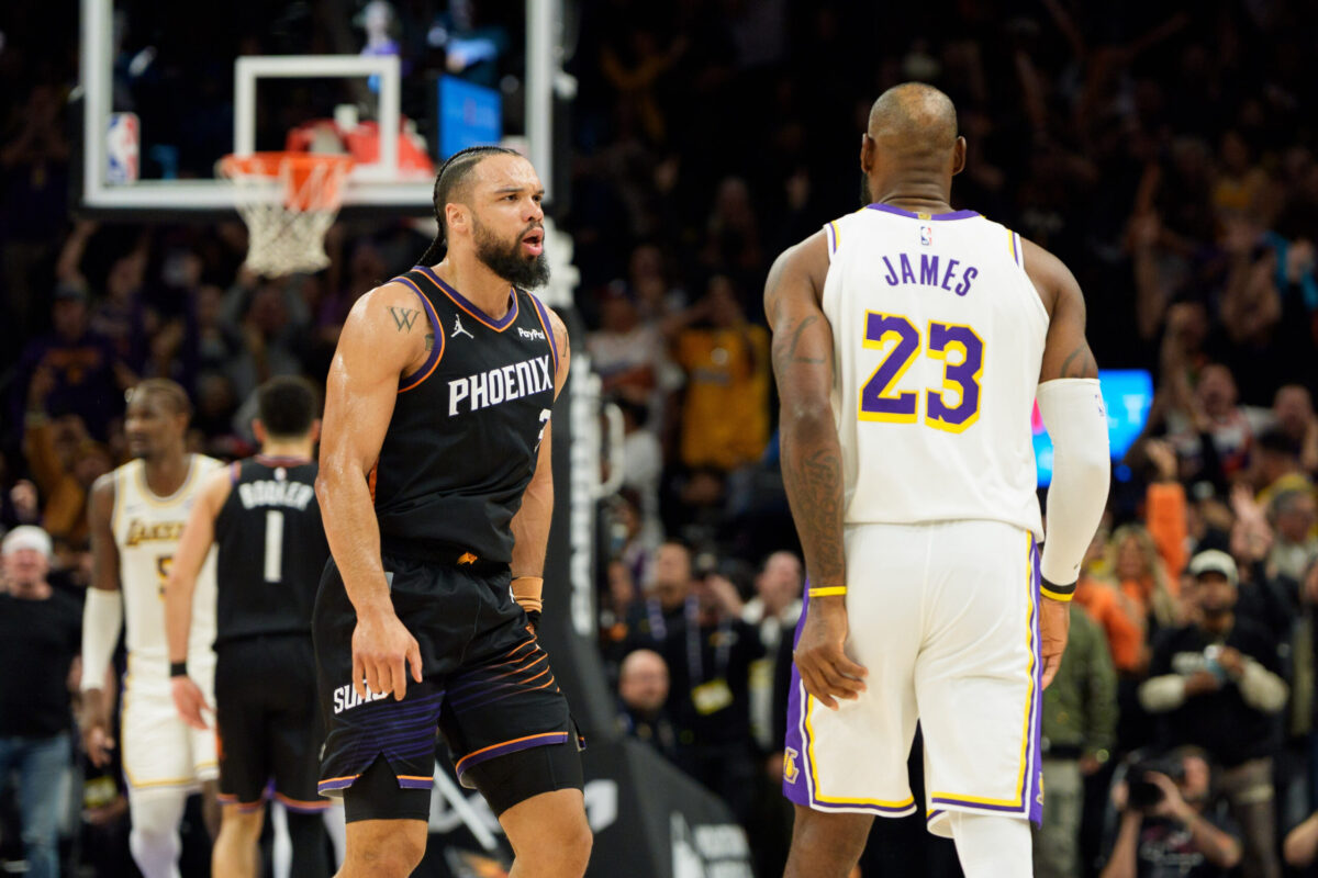 Dillon Brooks e LeBron James faccia a faccia in Suns-Lakers