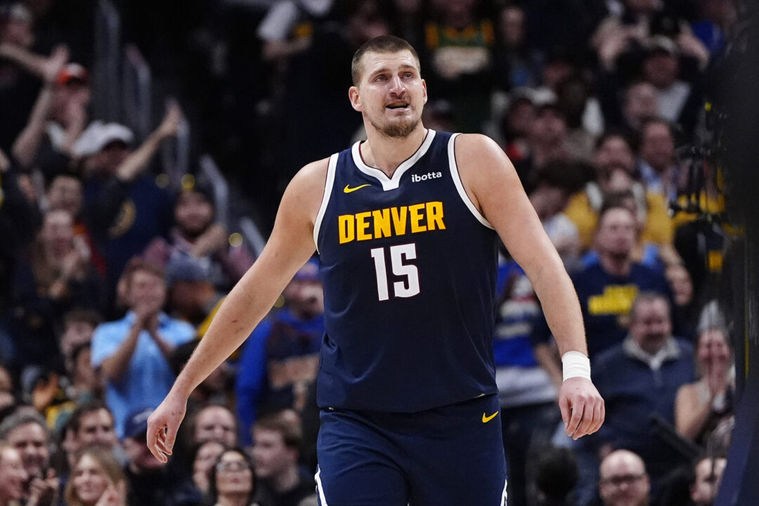 Nikola Jokic in maglia Denver Nuggets
