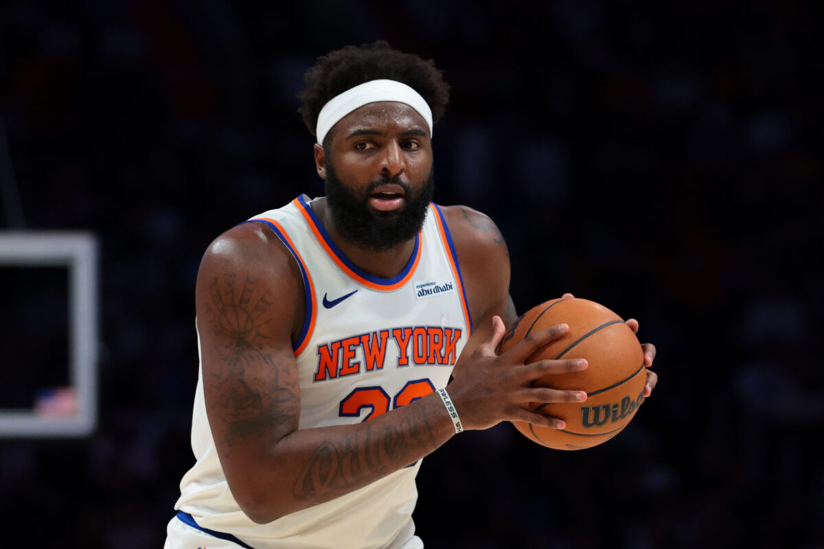 Mitchell Robinson in azione con la maglia dei New York Knicks