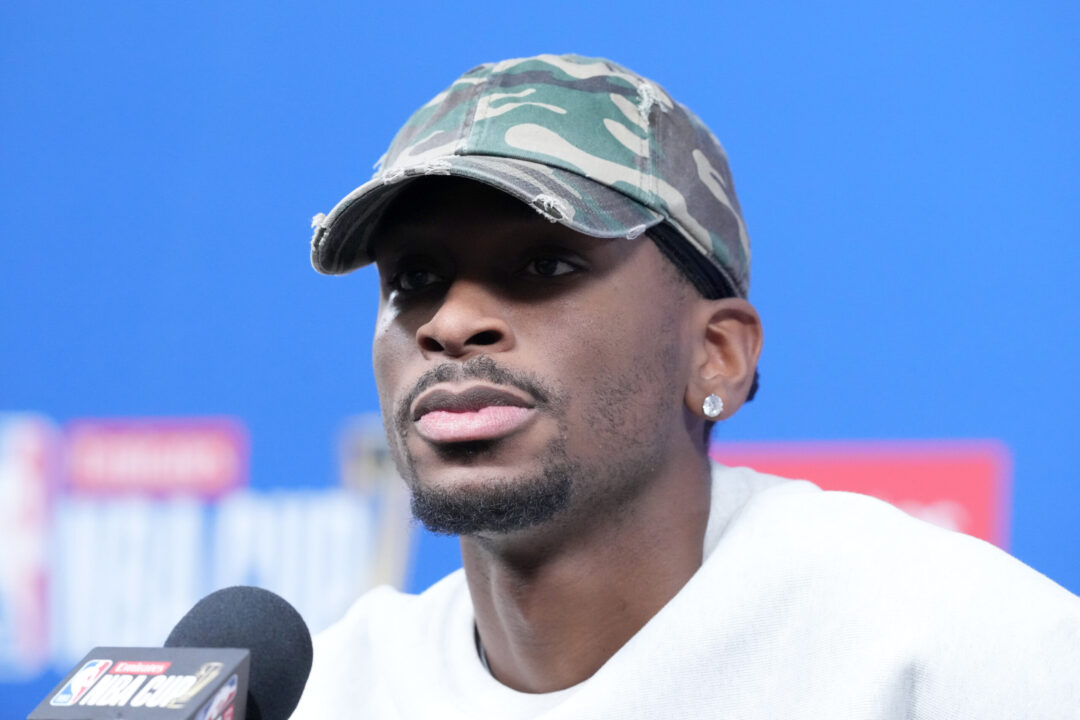 Shai Gilgeous-Alexander, point-guard degli OKC Thunder, in conferenza stampa