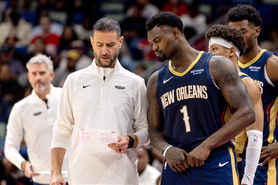 Zion Williamson con coach James Borrego