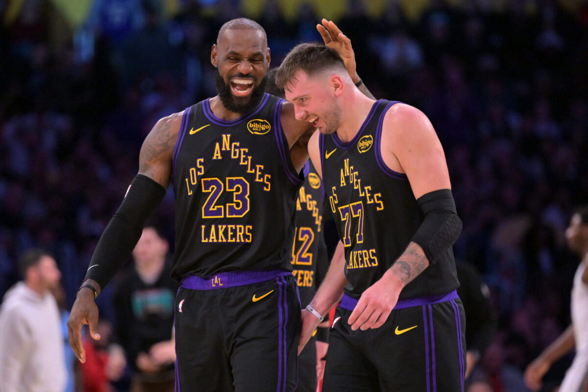 LeBron James Luka Doncic Lakers
