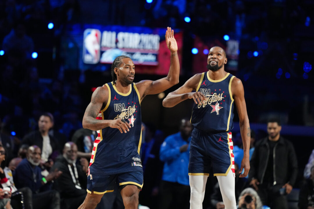 Kawhi Leonard e Kevin Durant all'All-Star Game di Los Angeles 2026