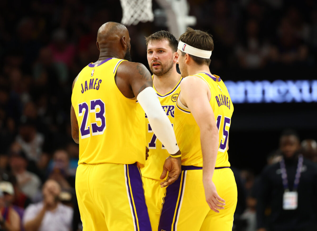 LeBron James. Luka Doncic e Austin Reaves Lakers