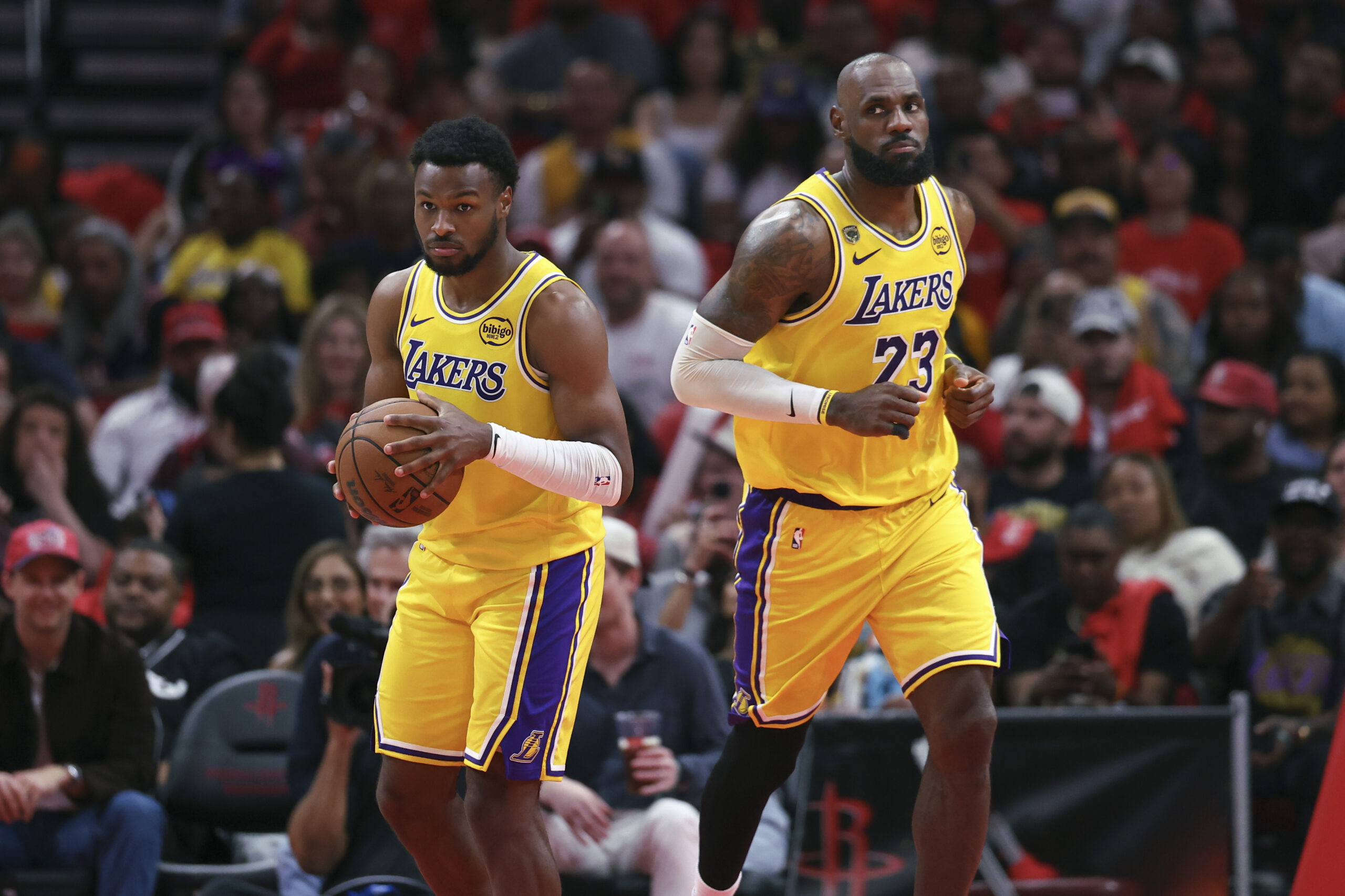 LeBron James Bronny James Lakers Playoff NBA