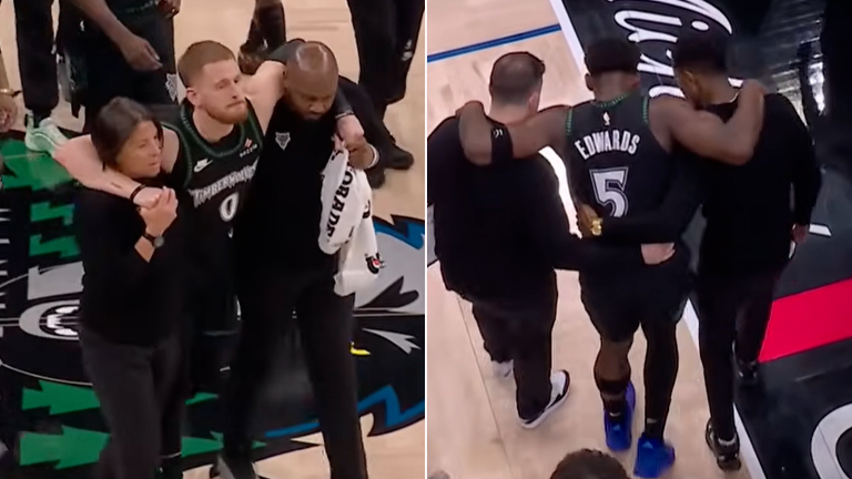 Donte DiVincenzo Anthony Edwardrs Injury Nuggets Playoff NBA 2026