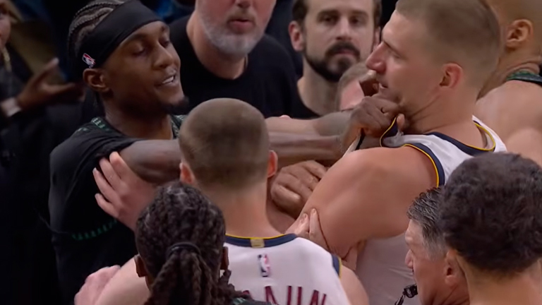 Nikola Jokic HEATED with Jaden McDaniels