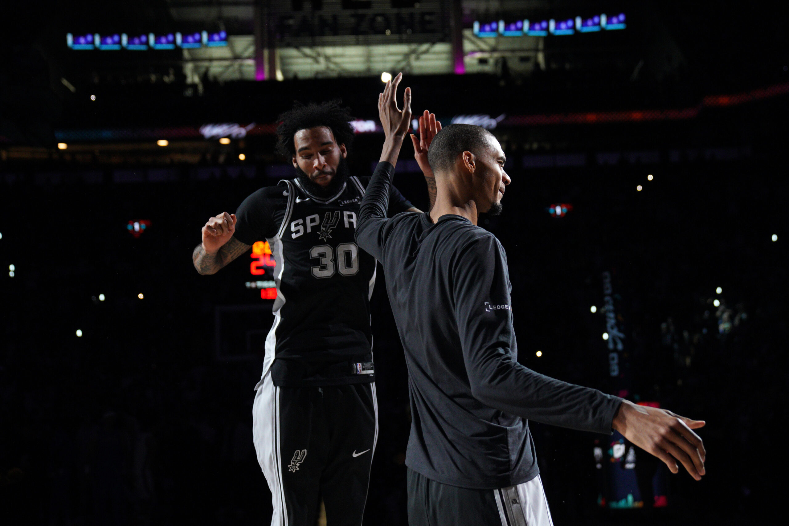 Julian Champagnie Victor Wembanyama NBA Finals