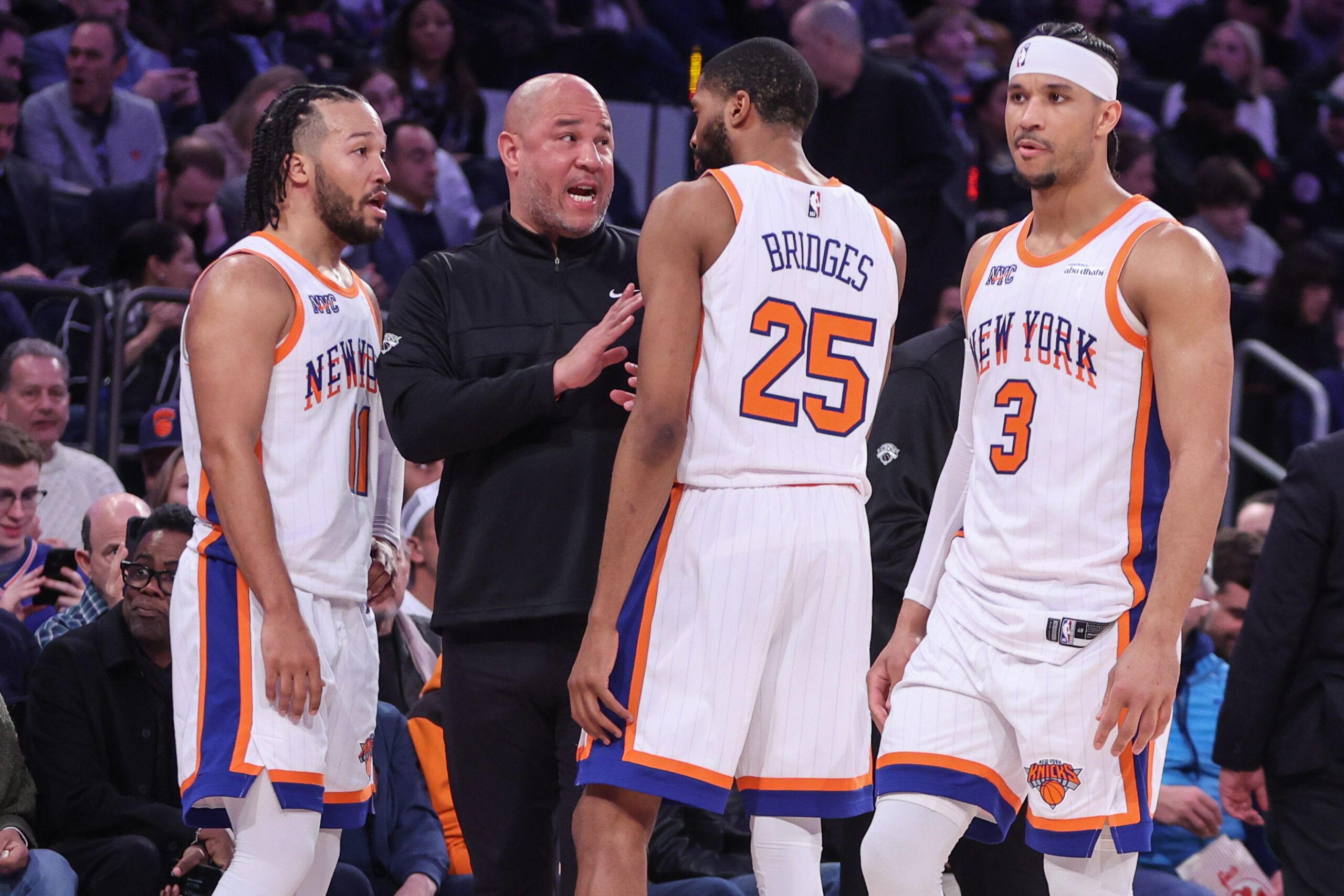 Jalen Brunson, Josh Hart, Mikal Bridges New York Knicks NBA Champions 2026