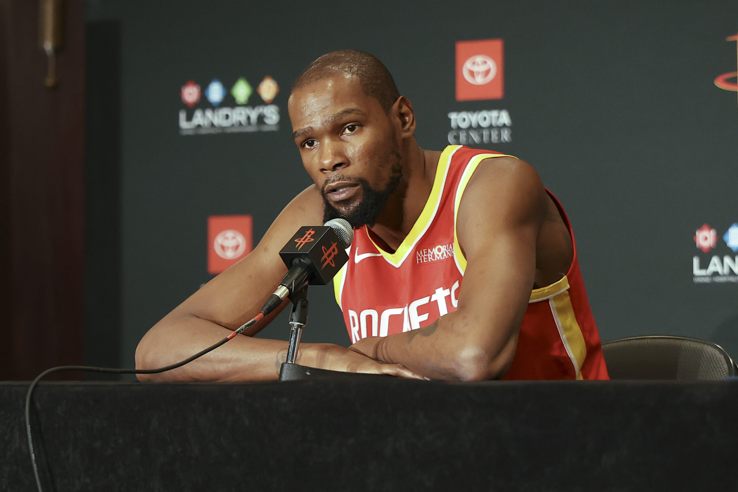 Kevin Durant Media Day Rockets
