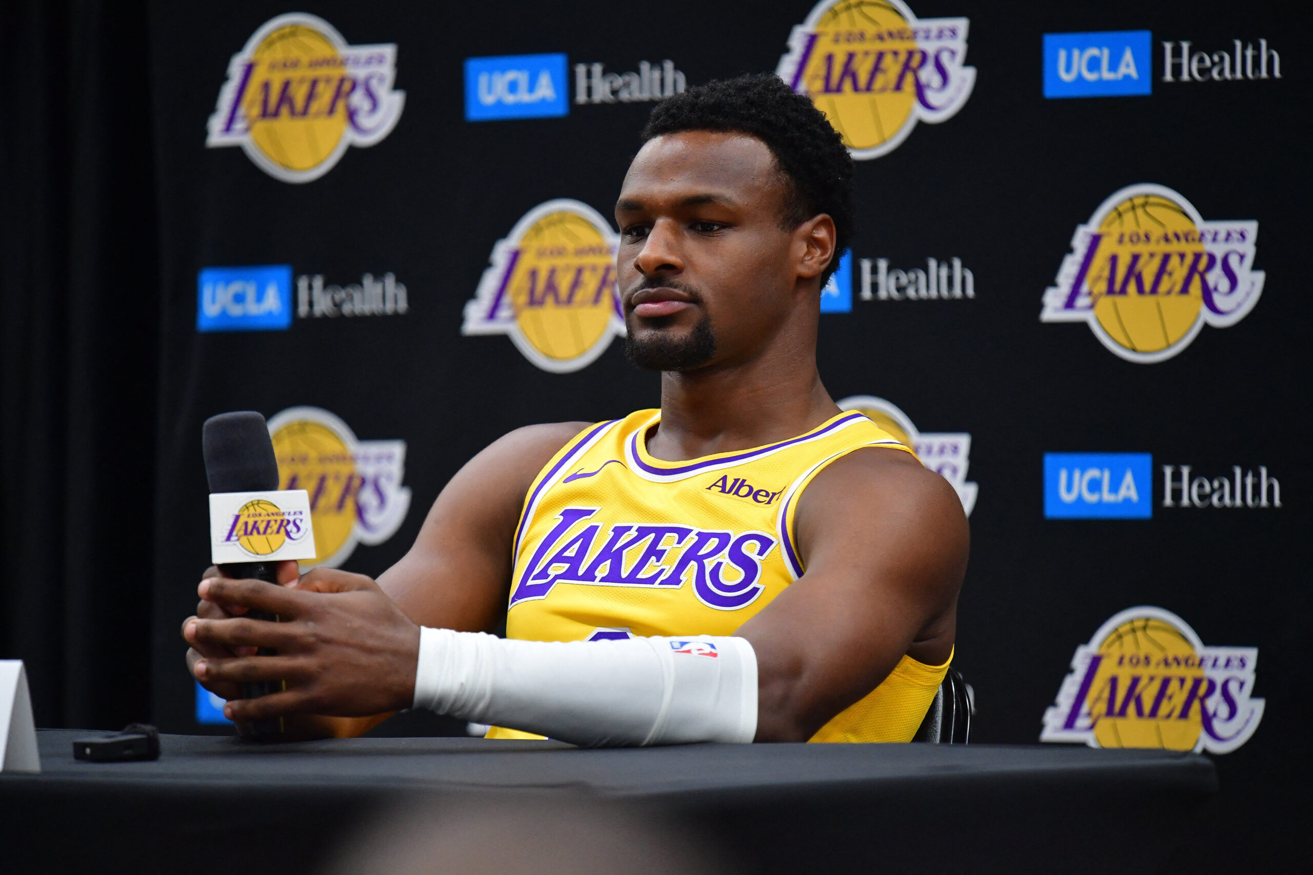 Bronny James jr Lakers Media Day