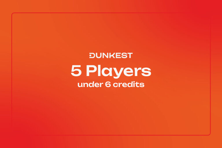 5 players NBA Fantasy under 6 credist